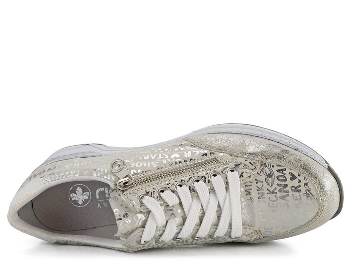 Rieker metalické tenisky na kline N4316-90