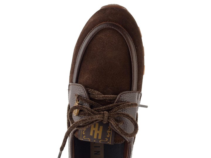 Hispanitas semišové šněrovací polobotky Zinnia espresso HI264908