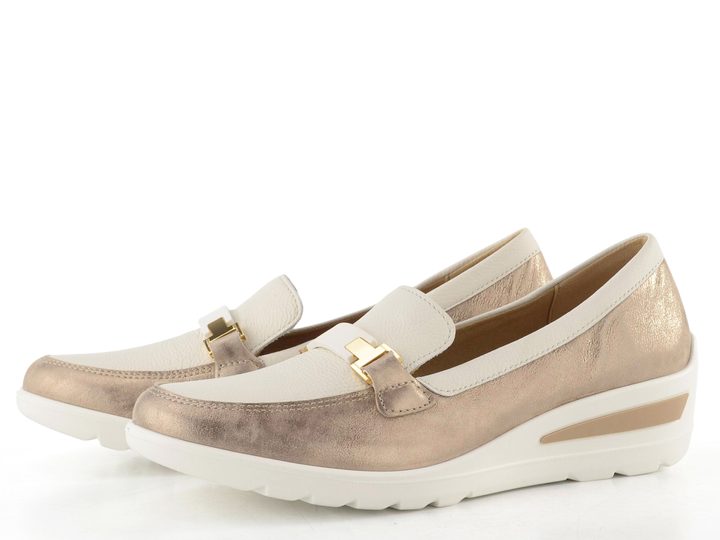 Ara širší polobotky na klínu Zürich shell/cream 12-50630-05