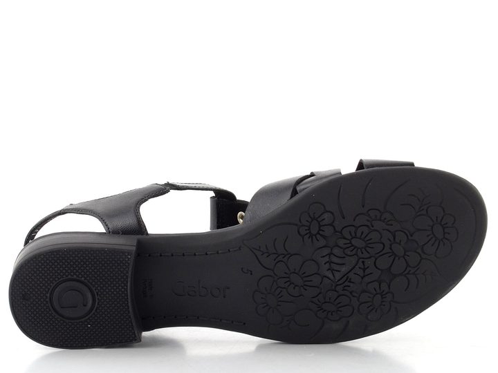 Gabor sandály na nízkém podpatku schwarz 82.794.57