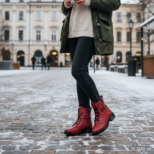 Mustang šněrovací kotník red 15M0322001