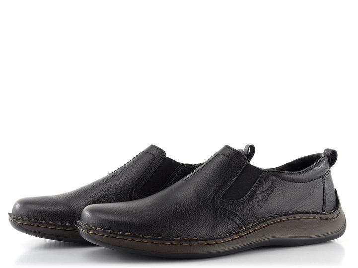 Rieker pánské prozouvací polobotky černé 05264-00