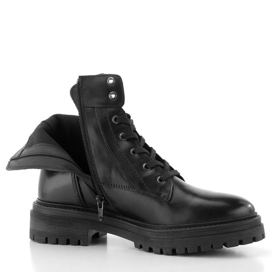 Geox kotník šněrovací hladký černý Iridea D16HRC00043C9999