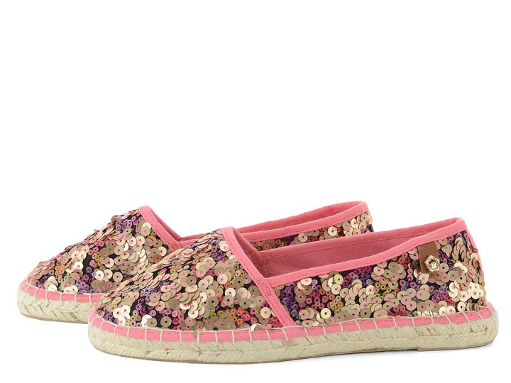 Tamaris Espadrilky s pajetkami růžové 1-24650-20