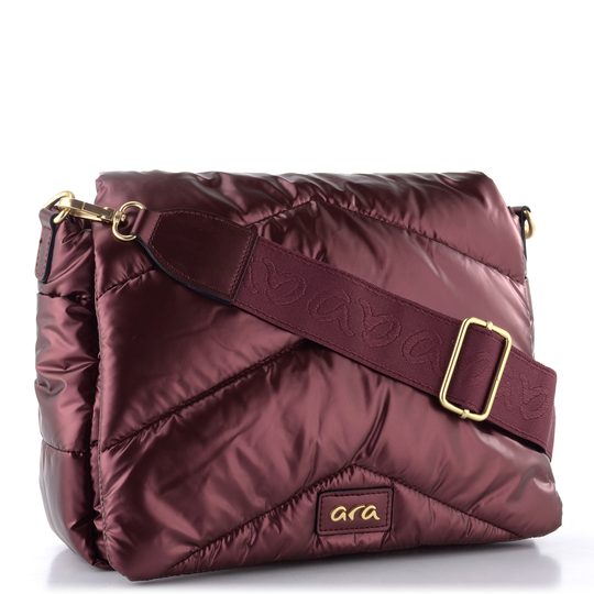 Ara prošívaná kabelka se dvěma popruhy Nele silky merlot 16-22106-95