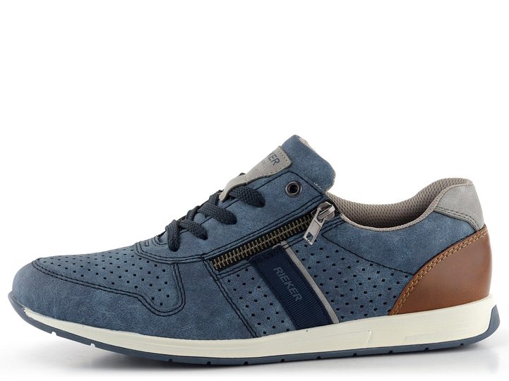 Rieker modré poltopánky so zipsom 11926-14