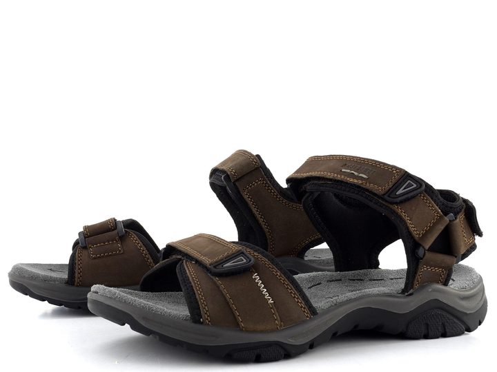 Josef Seibel sandály se suchými zipy hnědé 57201TE10