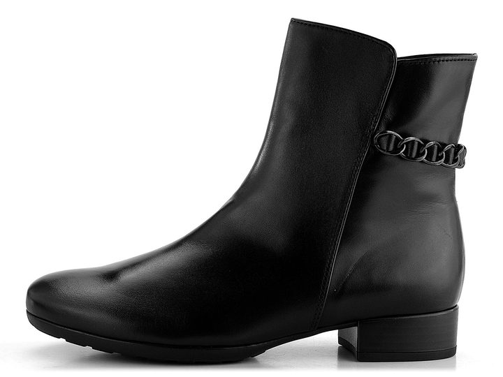 Gabor širšia členková obuv s retiazkou čierna 32.716.57