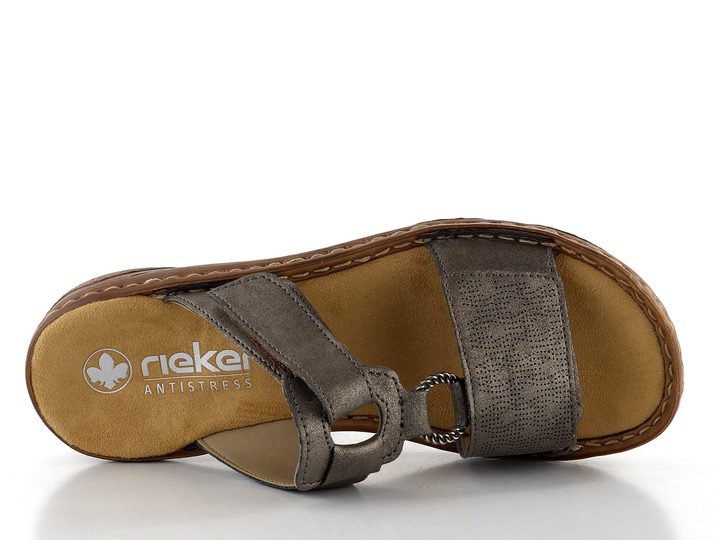 Rieker šľapky s pásikmi na suchý zips Mineral V2885-42