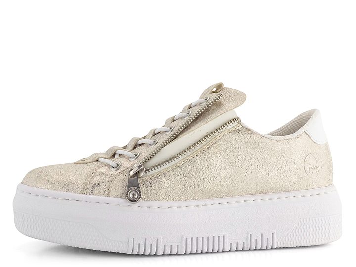 Rieker tenisky na platformě metalické zlaté M1953-60