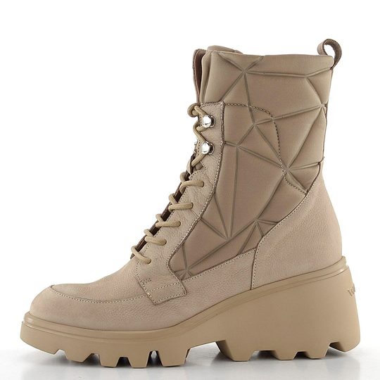 Wonders šněrovací kotník na klínku Taupe G-7004