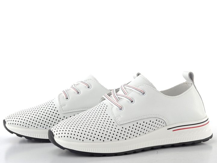 Looke kožené polobotky Liora white L1445_68