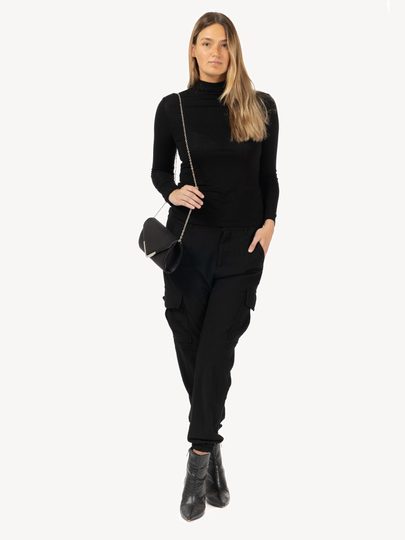 Tamaris černé saténové společenské psaníčko 30454