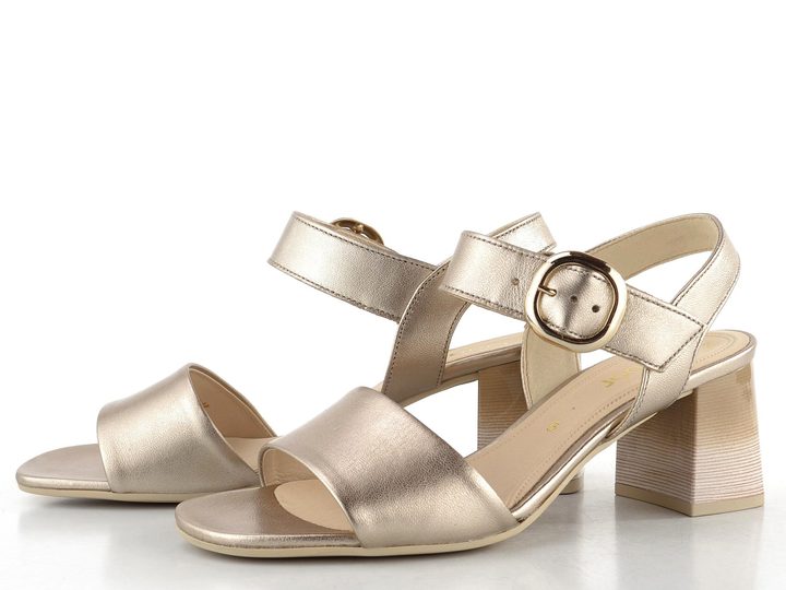 Gabor metalické sandály na podpatku Puder 61.700.62