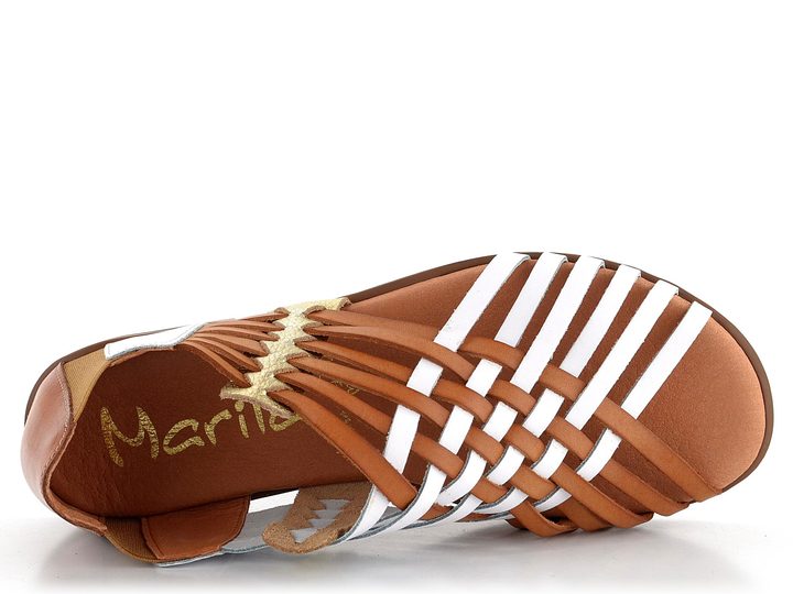 Marila páskové proplétané sandály Amelia Combi Blanco