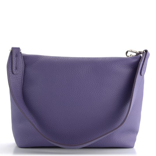 Elega malá kabelka přes rameno fialová/stříbrné kování 69773