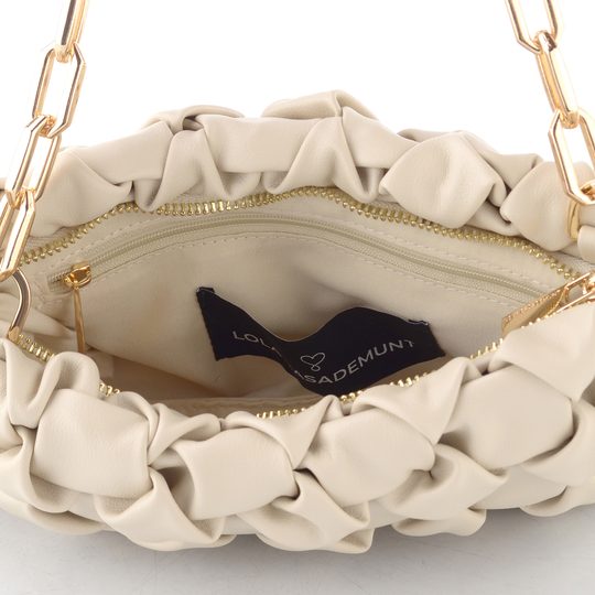 Lola Casedemunt malá kabelka/listová kabelka s retiazkou ecru LS2604078