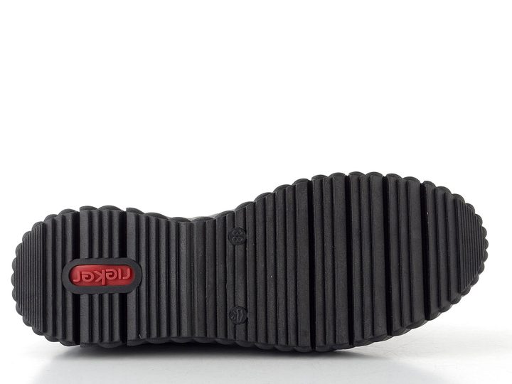 Rieker Sport tenisky na platformě lakované černé N2555-02