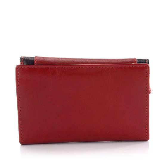 Dámská kožená peněženka červená/černá BLC/4390/419