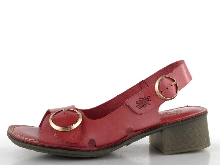 Fly London sandály na podpatku červené P145237004