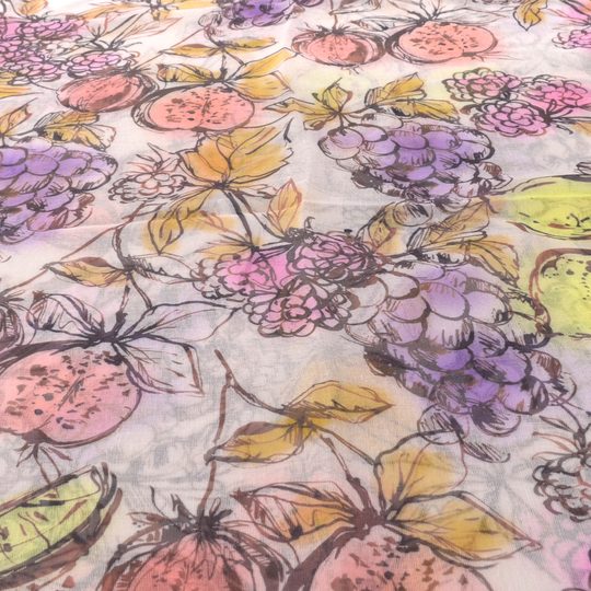 Fraas lehký udržitelný šál s motivem ovoce 640071-469