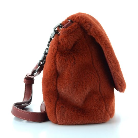 Bulaggi kožešinková crossbody kabelka cihlová BU30-261424