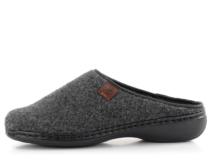 Rieker domácí pantofle s plnou špičkou antracitové 659A4-45