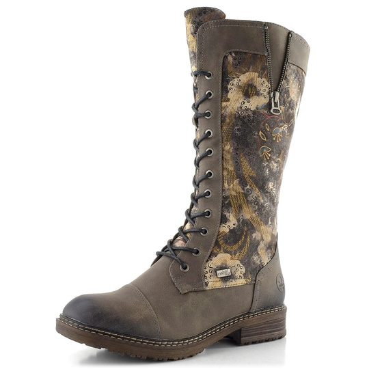 Rieker šnurovacie čižmy s membránou rauch/rauch-multi 94731-90