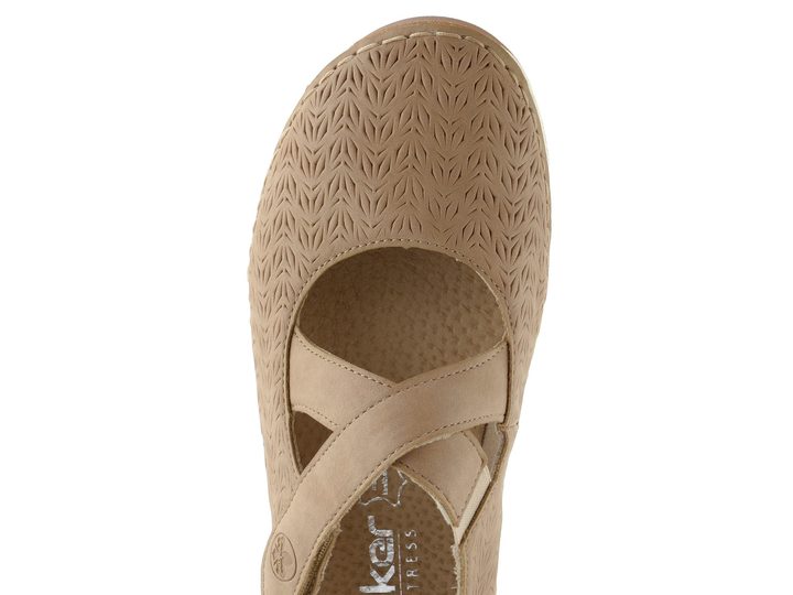 Rieker  polobotky s upínacím páskem camel 55958-20