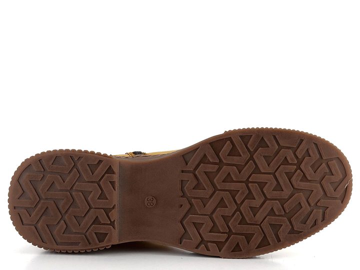 Karyoka dámský kotník s barevnými knoflíky žlutý 3100-493