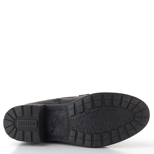 Mustang šněrovací kotník se zipem black 15M0062011