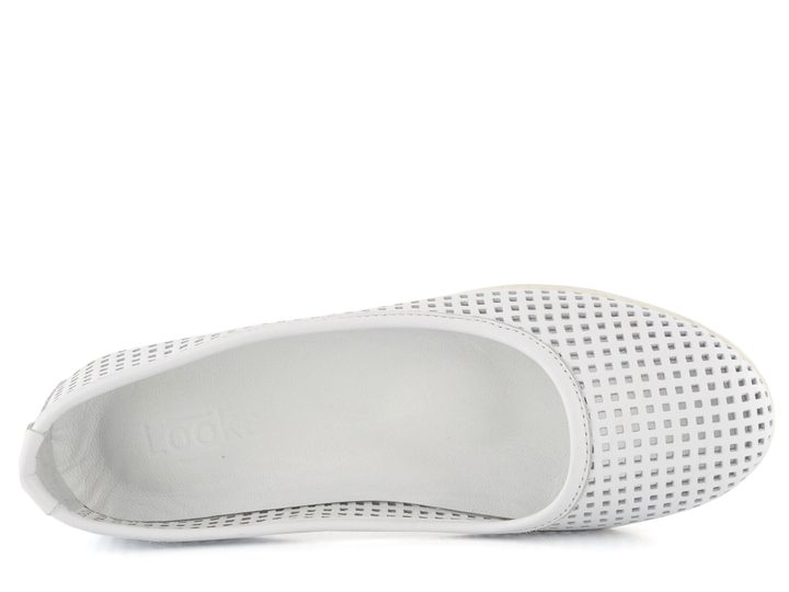 Looke perforované baleríny Carrolin white L0601_03