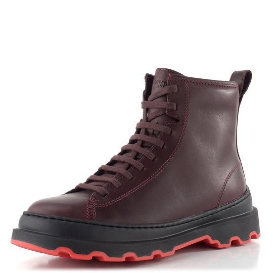 Camper kotník na hrubé podešvi Brutus burgundy K400816-003