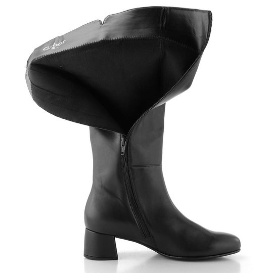 Gabor kozačky na podpatku černé hladké vel.M 75.689.27