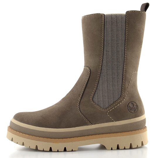 Rieker vysoký chelsea kotník mushroom/leinen Y6280-25