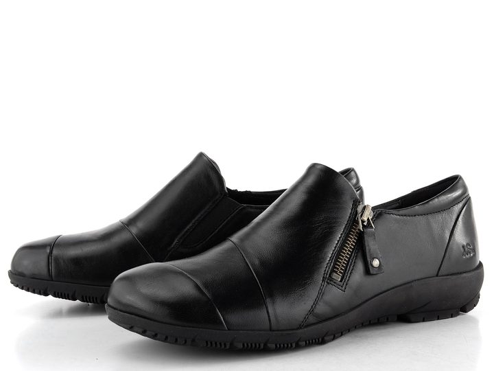 Josef Seibel kožené polobotky se zipem černé 87319971