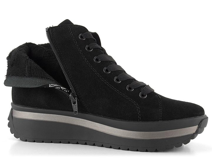 Rieker Revolution športovo ladená členková obuv čierna W0960-00