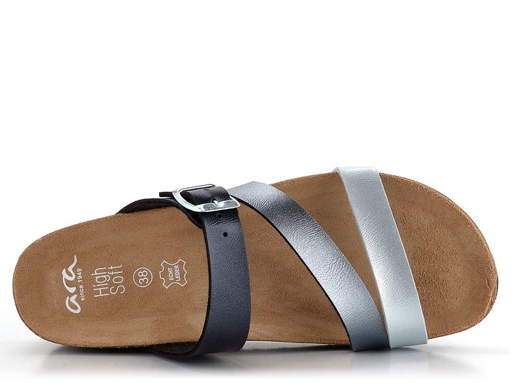 Ara dámské pantofle Bali Silber/Anthrazit 15-17212-10