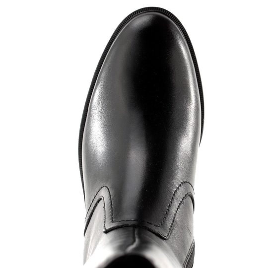 Tamaris hladké kožené kozačky black 1-25550-47