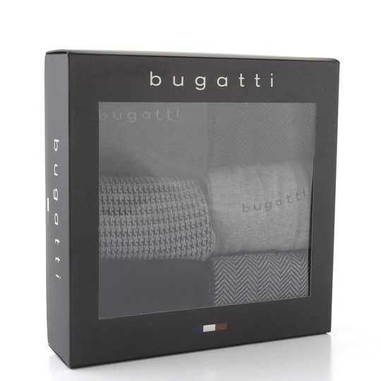 Bugatti pánské ponožky šedé 6pack/box 61109X