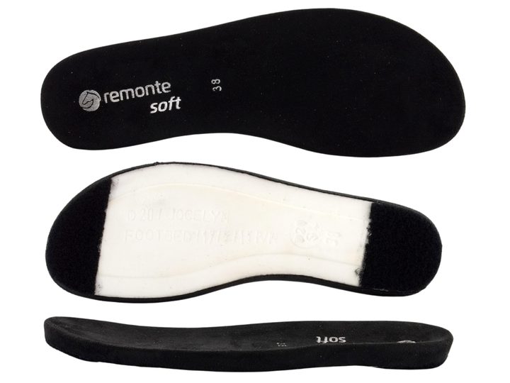 Remonte černé sandály na platformě s klínkem D1N50-00