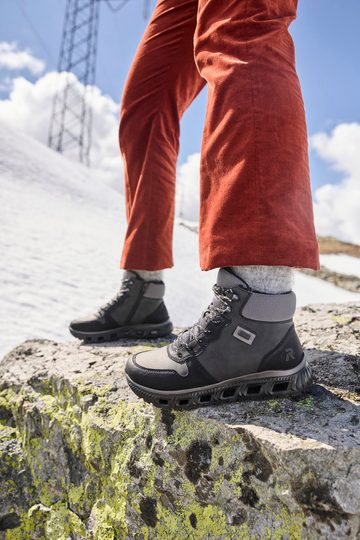 Rieker Sport šněrovací kotník s membránou černý/šedý M6023-45