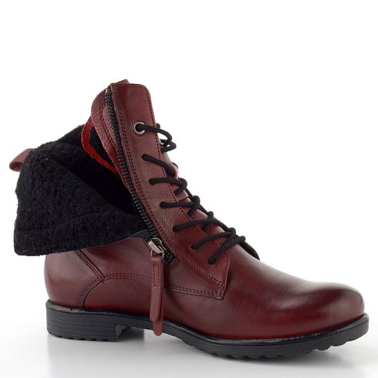 Ara šněrovací kotník se zipy Liverpool wildberry 12-39520-19