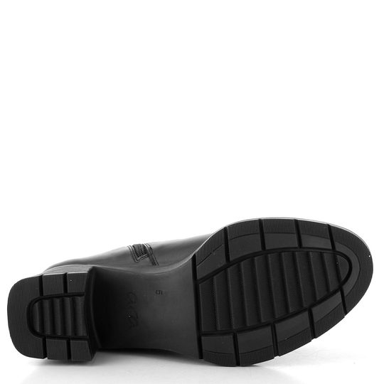 Ara kožený kotník na podpatku Prag Black 12-59216-01