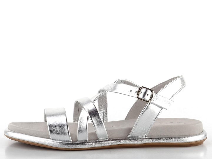 Wonders metalické sandály Silver AT-3402