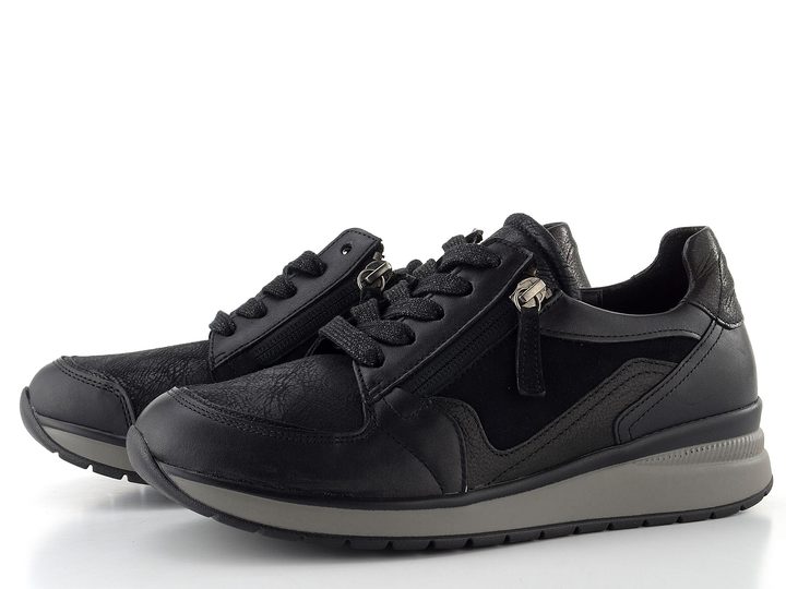 Gabor široké tenisky se zipem černé 76.307.67