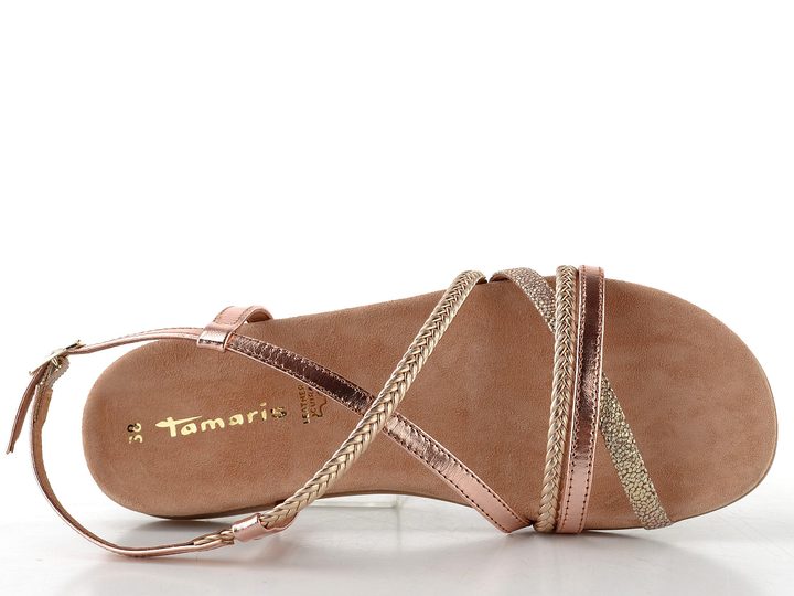 Tamaris páskové sandály rose combi 1-28130-46