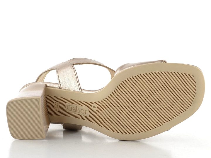 Gabor metalické sandály na podpatku Puder 61.700.62