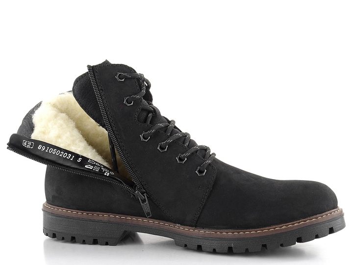 Rieker pánska vyteplená členková obuv s membránou čierna F3606-00