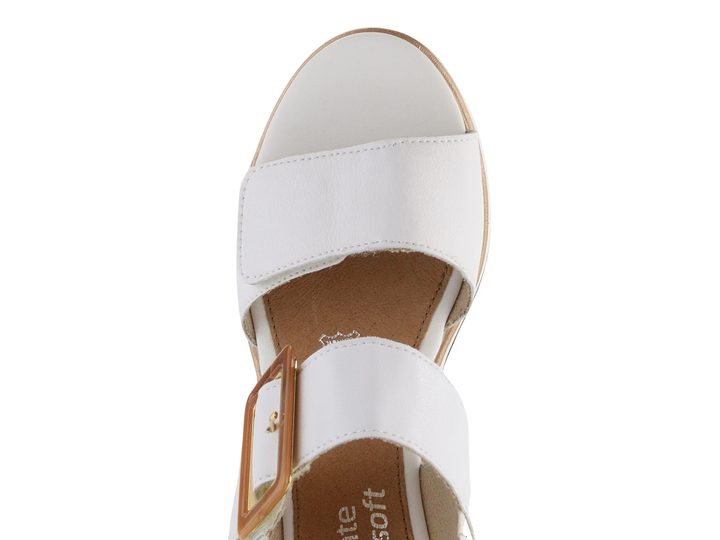 Remonte sandály na platformě s klínkem bílé D1P50-80